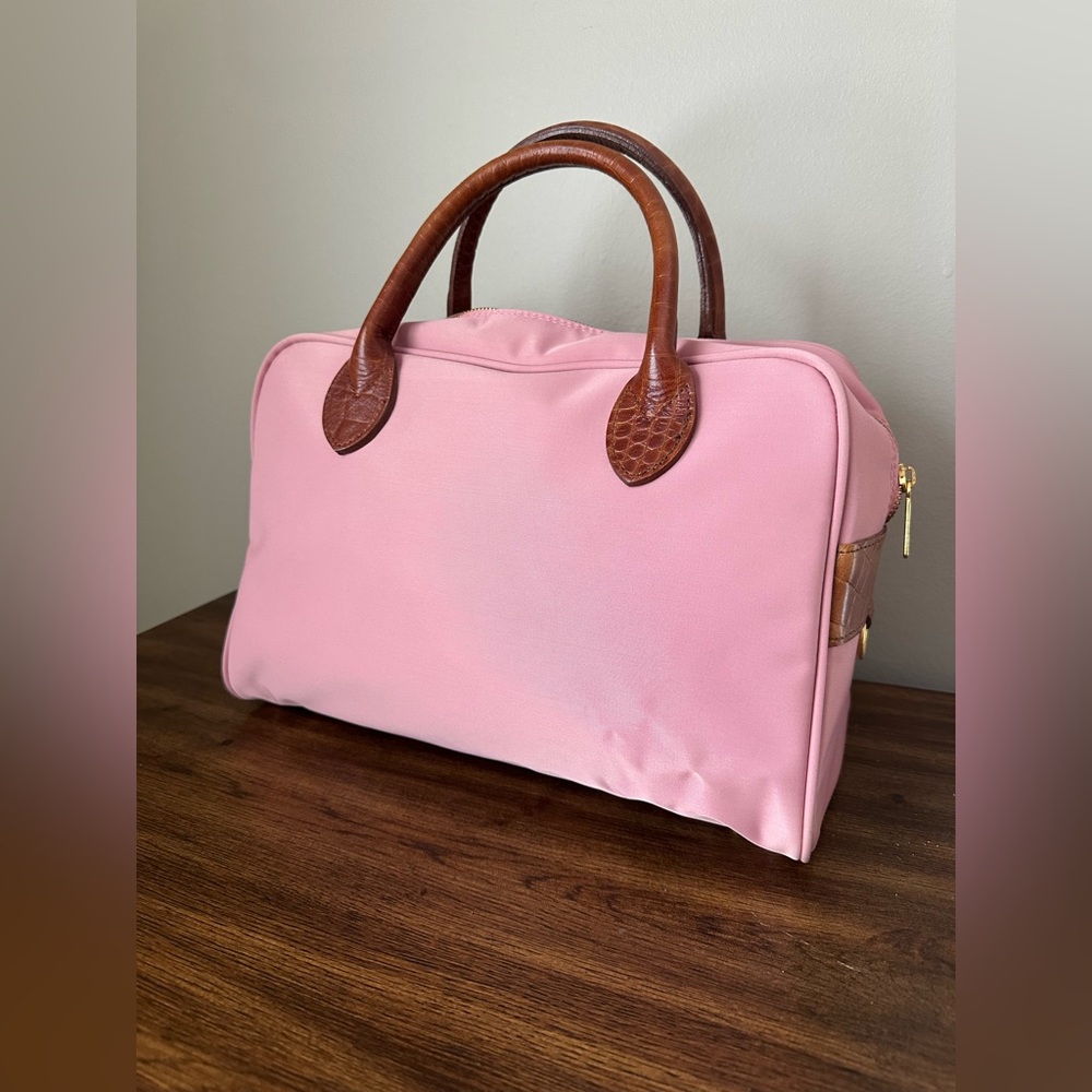 Valentino Garavani Pink and Brown Satchel - Picture 5 of 12